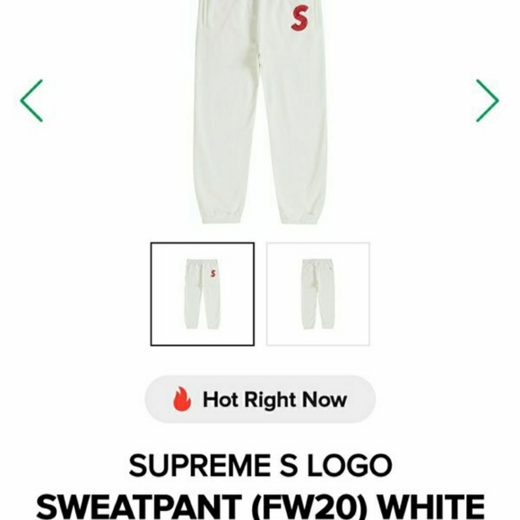 Supreme S Logo Sweatpants (FW20) - Picture 4 of 5